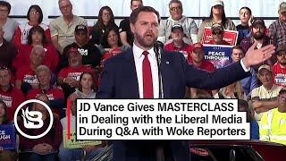 JD Vance Easily Outwits Woke Reporters During Q&A at Rally (10/8/24)