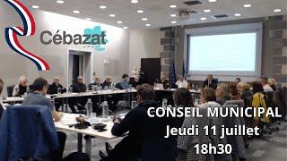 Séance du Conseil municipal de Cébazat du 11 juillet 2024