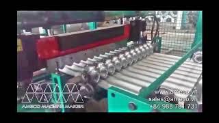 AMECO Sinusoidally Corrugated Roofing Roll Forming Machine with Flycut Máy Cán Tôn Sóng Tròn