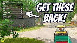 Farming Simulator 25 Show Controls Help Window - Quick & Easy Guide