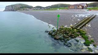 Fast Fly over And Along Llandudno Seashore Line