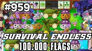 Plants vs Zombies Survival Endless 100000 Flags Part 959 | 19160 - 19180 Flags