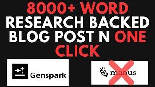 Genspark AI Writes 8000+ Word Blog Posts In ONE Click!