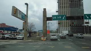 Driving from Chinatown in Manhattan,New York to Newark, New Jersey