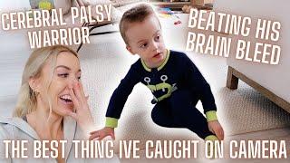 OUR DISABLED 3 YEAR OLD TRANSITIONING TO SITTING UP FROM HIS BELLY ON HIS OWN! | SO EMOTIONAL