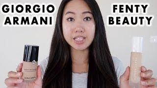 Giorgio Armani vs Fenty Beauty Foundation Review, Demo & Comparison