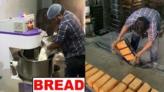 Bread banane ki recipe - Bread making in bakery #recipe #making #bread #bakery