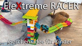 Geschenkidee für Kinder: FleXtreme Racer - extreme Rennbahn - Auto kann sogar Über-Kopf fahren