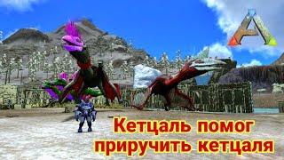 Приручил КЕТЦАЛЯ с помощью ловушки в Ark mobile