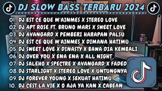 DJ SLOWBASS TERBARU 2024 || DJ EST CE QUE M'AINMES X STEREO LOVE || DJ APT ROSE FT. BRUNO MARS VIRAL