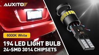 AUXITO 194 LED Bulb 6000K White for Car LED Interior Light License Plate Light Kit