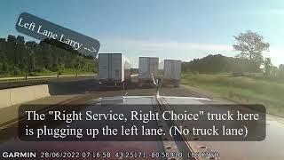 DUMB TRUCKER Gets INSTANT KARMA For Holding Up Left Lane!