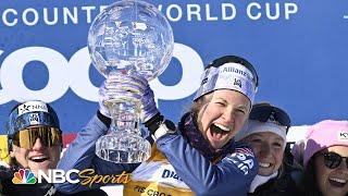 Jessie Diggins clinches CRYSTAL GLOBE with thrilling win in final race of season | NBC Sports