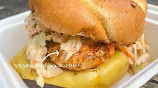 VEGAN Shrimp Burger So Good Meat Eaters LOVE IT 