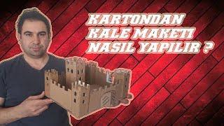 Kale maketi kartondan en kolay yoldan nasıl yapılır ? - Castle model/Hasanoğlan/Elmadağ-Diy