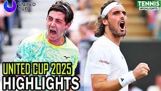 Stefanos Tsitsipas vs Alexander Shevchenko Highlights | United Cup 2025