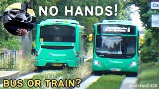 Self-Steering Buses on "Train Tracks" | Cambridgeshire Guided Busway (World's Longest)