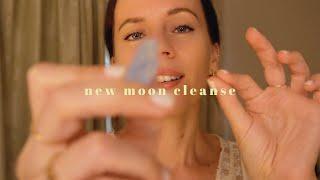 ASMR REIKI New Moon energy cleanse ️ unlock your new chapter (cord cutting, hand movements)