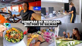 MAQUIA E FALA, FIZ POKE DE SALMÃO, ACADEMIA, COMPRAS DA SEMANA e muito mais  - Bruna Paula