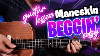 Måneskin - Beggin' - Guitar Lesson (easy, no bar chords)