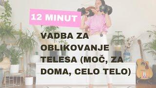 12 MIN TRENING ZA OBLIKOVANJE TELESA (moč, primerno za doma)