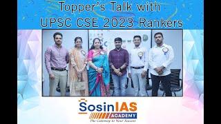 Meet The Toppers of UPSC CSE 2023 @SosinIASAcademy Hyderabad #upscexam #IAS