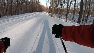 Granite Peak WI, Comet Express to base village via Hawks Ridge, White Lightning, and Sweet Return