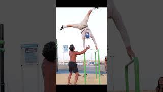 Elite Gymnast Pretended to be a Nerd ￼in Calisthenics Park #prank #nerd #calisthenics