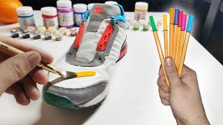 DIY Расписываю старые кроссовки ADIDAS. Что можно сделать из старых вещей?