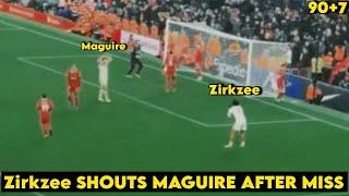 : Fans Blame Joshua Zirkzee for Passing Ball To Harry Maguire for Miss Against Liverpool