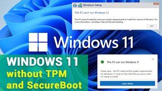 ️ How to Install or Upgrade to Windows 11 Without TPM and Secure Boot. Windows 11 Clean Install ️