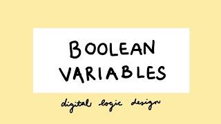 Boolean Variables | Digital Logic Design