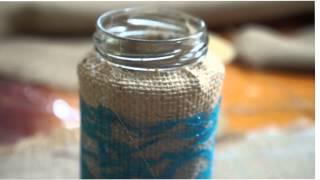 DIY Burlap Jar Tutorial - BurlapFabric.com