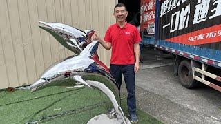 sculpture0755.com# Stainless Steel Sculpture Dancing Dolphins