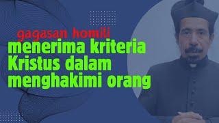 MENGHAKIMI MENURUT KRITERIA KRISTUS