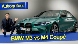 BMW M4 vs BMW M3 Exterior Interior REVIEW Premiere G82 vs G80 - Autogefuel