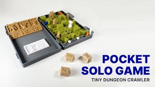 Pocket Dungeon Solo Gameplay - A 3d printed tiny board game