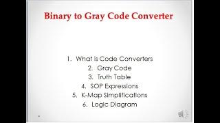 Binary to gray code converters-Digital Design-37