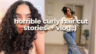 THE WORST CURLY HAIRCUT EXPERIENCE, DIY Filming Set Up, & Vegan Soul Food In DC | Vlog :)