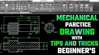 AUTOCAD PRACTICE DRAWING FOR MECHANICAL ENGINEERING IN HINDI | #THE_CAD_POINT