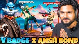 V Badge X Ansh BondVS 2 Biggest Live Streamer  in BR Rank Open Challenge On Live आजा 1 Vs 50 में