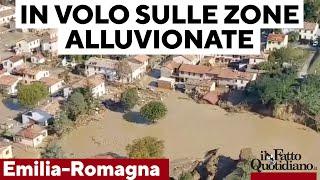 Emilia-Romagna, in volo con l'elicottero della polizia sulle zone alluvionate: le immagini