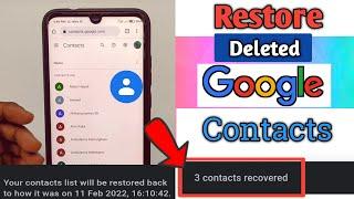 How to Restore Deleted Google Contacts Easily in 2024