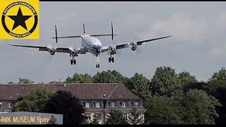 Super Constellation Landing in Speyer with strong Crosswind!