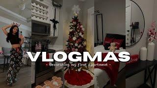 VLOGMAS: decorating my apartment for christmas ️ | decor haul + apartment tour