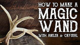 How to Make a Magic Wand with Antler and Crystal - Magical Crafting