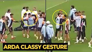 Humble Arda Güler greeting the Castilla players during training ahead Osasuna | Real Madrid News