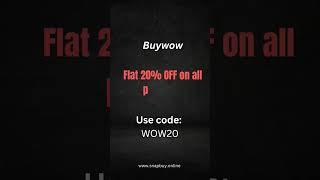 Buywow ️ coupon code : Flat 20% OFF on All the Wow skin science products... #buywow #wowskinscience