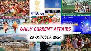 23 October Current affairs | Daily Current Affairs Quiz In English 2020 | Current affairs today