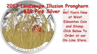 2017 Landscape Illusion Pronghorn $20 Fine Silver Coin